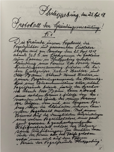 Abbildung Gründungsprotokoll